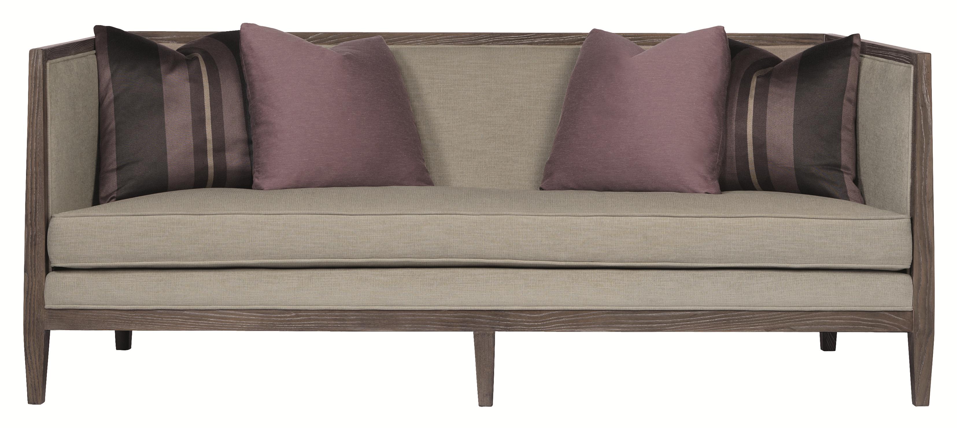 Bernhardt Elwood N5227 Sofa with Transitional Retro Style and Wood Trim Wayside Furniture